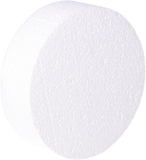 Piepschuim vormen ronde schijf/schijven - D10 x H3 cm - knutselen materiaal - zelf decoreren