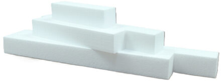 Piepschuim vormen staaf/staven - 40 x 5 cm - hobby/knutselen materiaal Wit