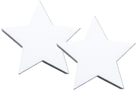 Piepschuim vormen sterren - 2x - 20 x 5 cm - hobby/knutselmateriaal - Kerst sterren maken