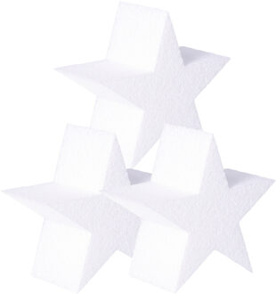 Piepschuim vormen sterren - 3x - 40 x 5 cm - hobby/knutselmateriaal - Kerst sterren maken