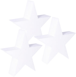 Piepschuim vormen sterren - 4x - 20 x 5 cm - hobby/knutselmateriaal - Kerst sterren maken
