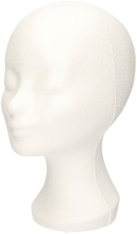 Piepschuimen paspop hoofd wit 30 cm