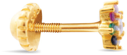 Piercing Luxenter, Fanti 925 sterling zilver en veelkleurige zirkonia afgewerkt in 18 karaat geel goud - One Size