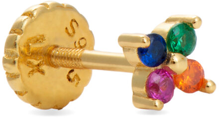 Piercing Luxenter, Phanvi Sterling Zilver 925 en Multicolour Zirkonia afgewerkt in 18 karaat geel goud Veelkleurig - One Size