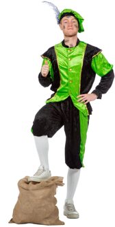 Piet kostuum zwart/groen voor volwassenen