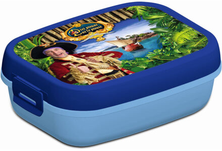 Piet Piraat broodtrommel Piet Piraat 15 x 12 x 5 cm blauw