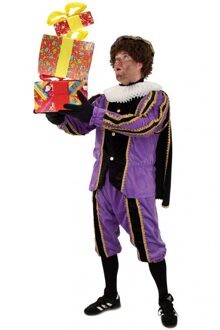 Piet plushe zwart/paars (mooie kwal