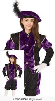 Piet Verkleedpak Kind Paars/Zwart Estrella Paars - Lila