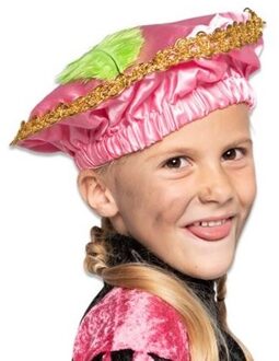 Pieten Baret Satijn Roze Multikleur