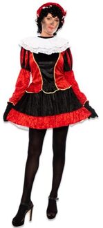 Pieten jurkje met petticoat rood Rood - Zalm