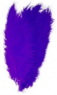 Pieten veer/struisvogelveren paars 50 cm verkleed accessoire