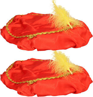 Pietenmuts/baret rood voor kinderen 2x