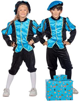 Pietenpak Kind Lichtblauw/Zwart Luxe