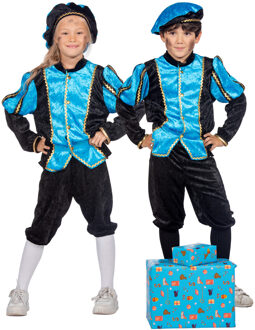 Pietenpak Kind Lichtblauw/Zwart Luxe