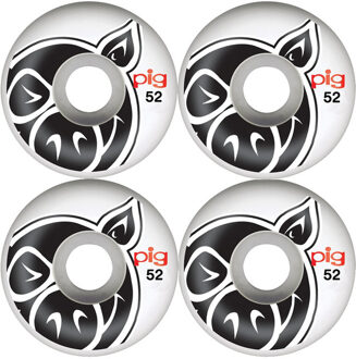Pig Head Natural Skateboard Wielen 52 Wit