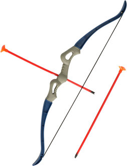 Pijl en boog set met schietschijven - indianen en ridders - 63 x 17 cm - speelgoed wapens - Verkleedattributen Rood