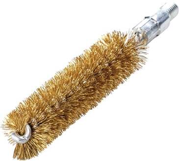 Pijpborstel | lengte 115 mm d. 10 mm | messingdraad golvend | afzetsellengte 80 mm | 1 stuk - 500710 500710a