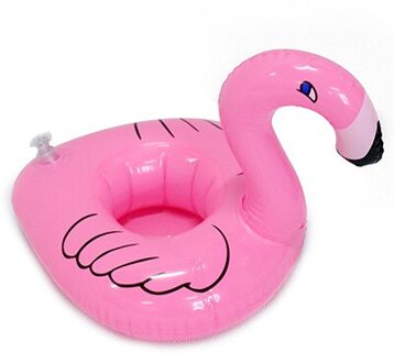 PIKAALAFAN Mini Roze Flamingo Opblaasbare Drink Cup Houders Drijvende Speelgoed Zwembad Kan Party Voor Telefoon Cup 1 Stks