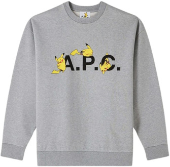Pikachu Print Sweatshirt A.p.c. , Gray , Heren - M