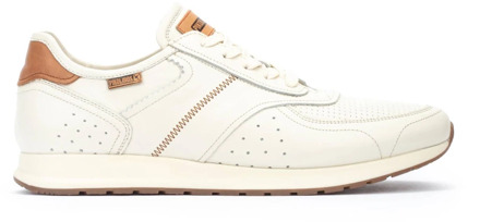 Pikolinos Elegante leren sneakers - Off White Pikolinos , White , Heren - 43 Eu,45 Eu,44 Eu,46 EU