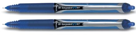 Pilot Roller Hi-Tecpoint V5 en V7 Retractable V7, schrijfbreedte 0,35 mm, blauw
