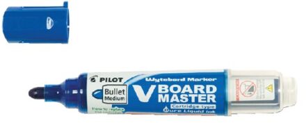 Pilot whiteboardmarker V-Board Master M, medium 2,3 mm, blauw Wit