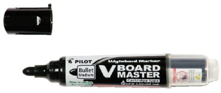 Pilot whiteboardmarker V-Board Master M, medium 2,3 mm, zwart Wit