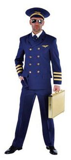 Piloten verkleed kostuum voor heren