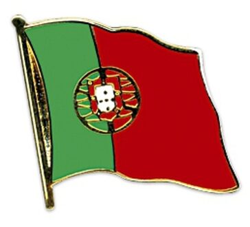 Pin broche speldje van Vlag Portugal 2 cm Multi