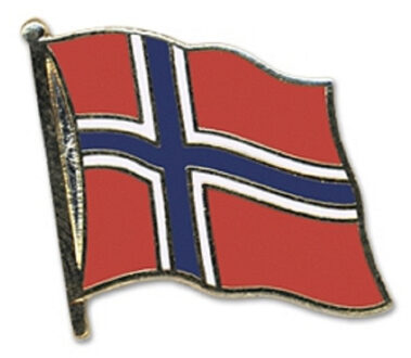 Pin broche supporters speldje vlag Noorwegen 2 cm