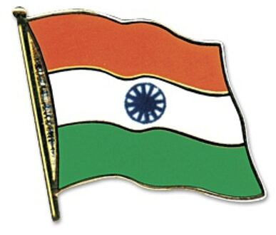 Pin speldje broche - Vlag India - 20 mm - blazer revers pin - landen decoraties Multi