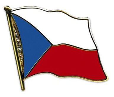 Pin speldje broche - Vlag Tsjechie - 20 mm - blazer revers pin - landen decoraties