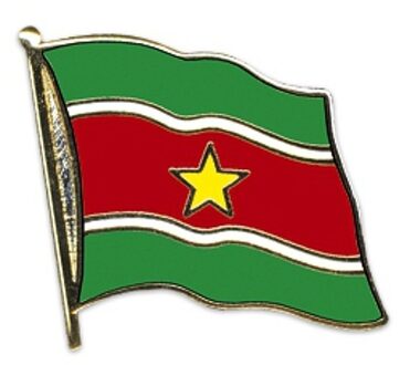 Pin speldje Vlag Suriname 20 mm Multi