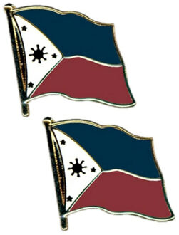 Pin Vlag Filipijnen - 2x - 2 cm - vlaggen speldje - supporter - mini broche