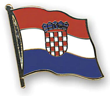 Pin Vlag Kroatie - 2 cm - vlaggen speldje - supporter - mini broche Multi