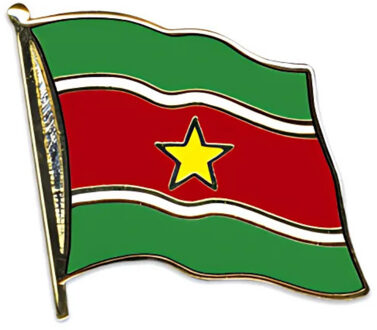 Pin Vlag Suriname - 2 cm - vlaggen speldje - supporter - mini broche Multi