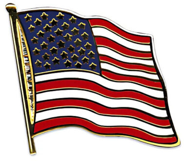 Pin Vlag USA - 2 cm - vlaggen speldje - supporter - mini broche Multi