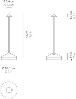 Pina 3K tafellamp folie zilver