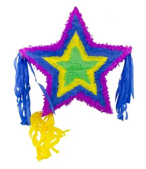 Pinata gekleurde ster 57 cm - Pinatas Multikleur