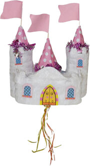 Pinata kasteel - van papier - 30 x 28 x 18 cm - verjaardag