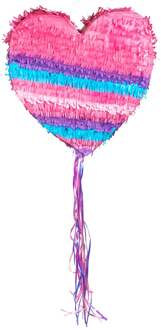 Piñata Meisjes Hart Roze/paars/blauw 37 X 36 Cm