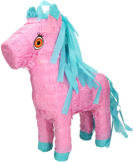 Pinata paard - roze - papier - 50 x 35 cm
