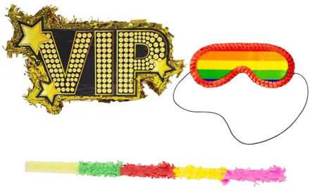 Pinata Vip goud set + stok + masker
