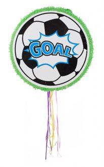 Pinata voetbal - 96 x 48 x 8 cm - papier mache - voetbalthema verjaardag
