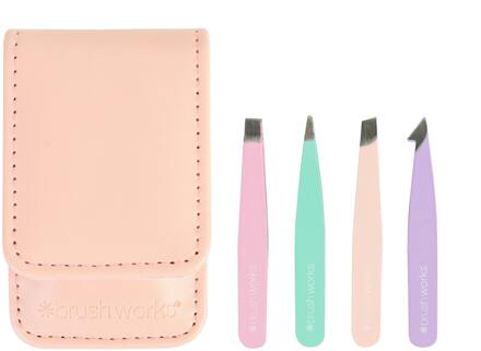 Pincet brushworks Travel Tweezer Set Pastels 5 st
