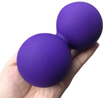 Pinda Massage Ballen Dubbele Lacrosse Bal Siliconen Deep Tissue Massage Tool Spier Reliefer Mobiliteit Bal Voor Fysiotherapie paars