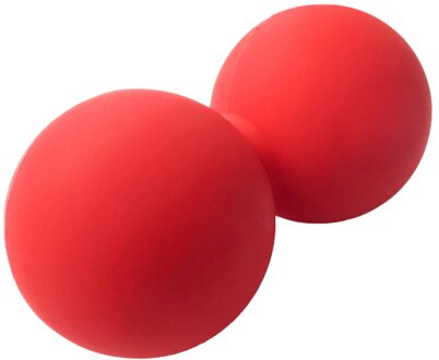 Pinda Massage Ballen Dubbele Lacrosse Bal Siliconen Deep Tissue Massage Tool Spier Reliefer Mobiliteit Bal Voor Fysiotherapie rood