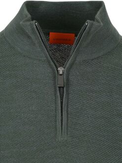 Pine Knit Half Zip Trui Groen Donkergroen - XXL