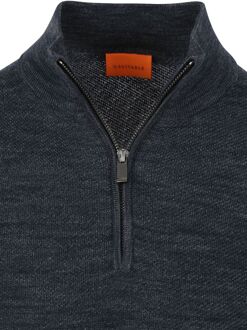 Pine Knit Half Zip Trui Navy Donkerblauw - L,M,XL,XXL