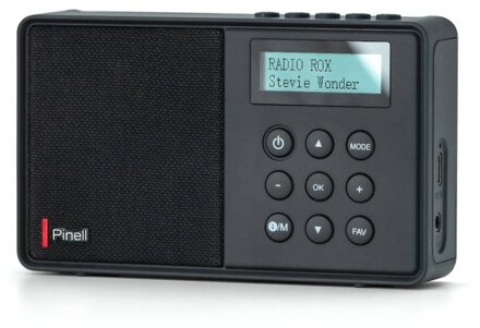 Pinell SUPERSOUND MICRO DAB radio Zwart